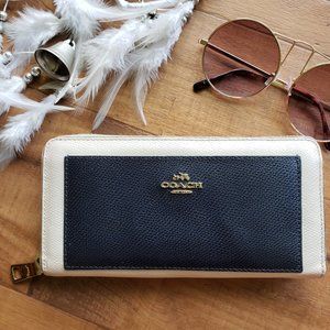 Coach, Navy Blue and White Wallet
